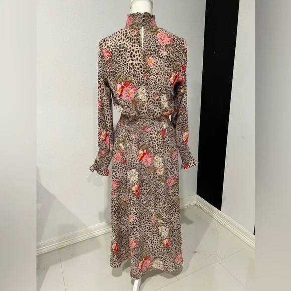 Nanette Lepore Brown and Pink High Low Dress - Picture 2 of 16